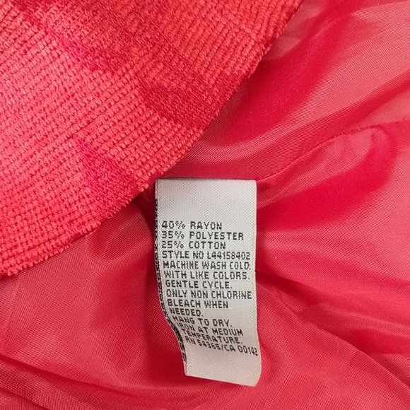 Tanjay red floral Blazer size 14 - Picture 7 of 8